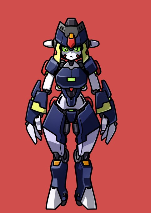 #左右対称ツールでメカ娘デザインゲーム
特にモチーフもなくお色気もゼロにゃんです 