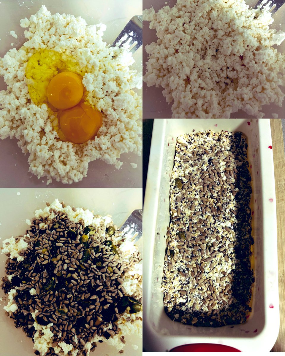 bbarrbbarra's tweet image. Twarogowy chlebek z pestkami dyni i słonecznika😌

#fit #protein #żona #na #medal