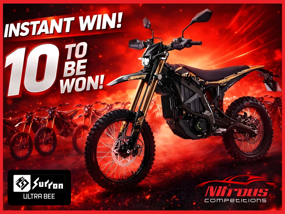 NITROUSCOMPS's tweet image. We are yet to get our 1st drop on road legal surron ultra bee instant competition 😲

That's 10 bikes just waiting to land in your 🫵 inbox !
Tap the shop link 🔗… to get involved

nitrouscompetitions.com/competitions/s…

#surron #winme #competitions #ukcompetitions