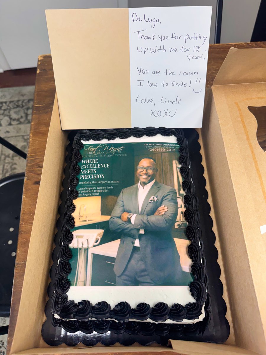 DrLugakingira's tweet photo. Yesterday I got the best surprise. Lindsey stopped by the office with this incredible cake and a thank-you card. It's been over 13yrs since her surgery, and seeing her doing so well, living her best life with that beautiful smile... this is why I do what I do.
YT: Lindsey's Story https://t.co/alXyIoJkes