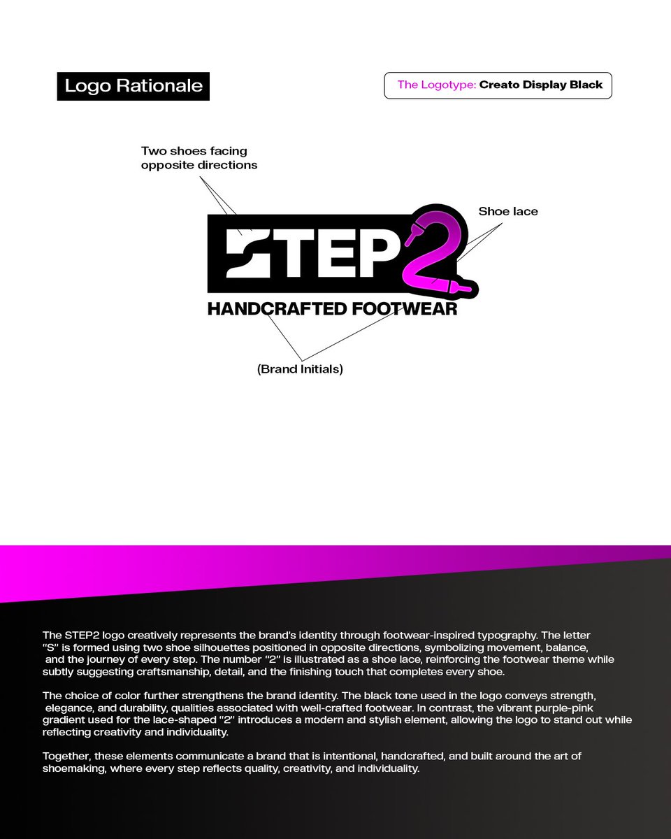 apexmediaplc's tweet photo. A logo designed to represent movement, craftsmanship, and bold identity.
Every detail reflects the journey behind STEP2 Handcrafted Footwear — where every step is made with purpose.

Logo design by Apex Media.

#LogoDesign #BrandIdentity #ApexMedia #CreatingValue https://t.co/8nu3RCsVfL