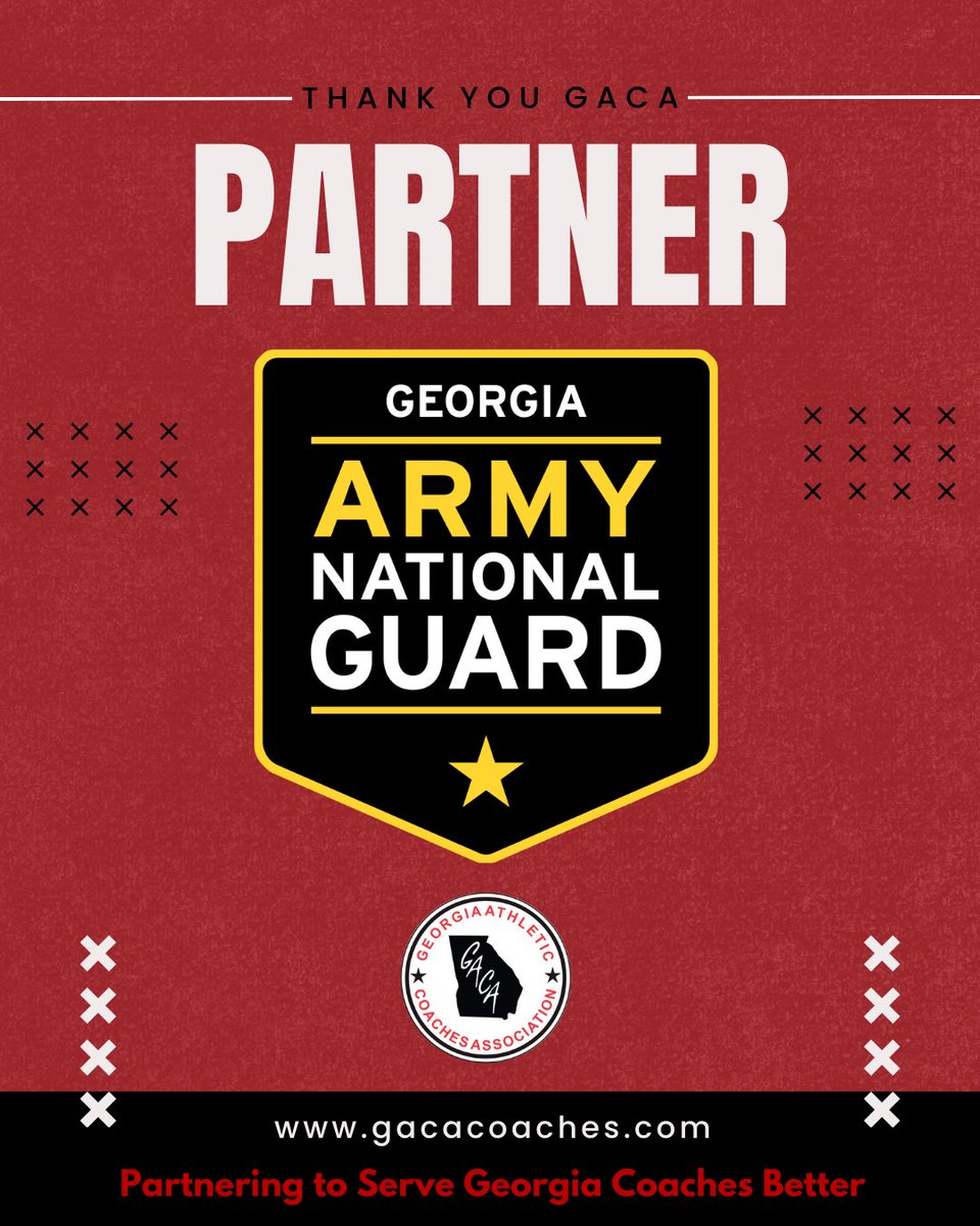 GACACoaches's tweet image. GACA is proud to partner with the Georgia Army National Guard. Thank you for your service to our state and for the leadership values you instill in our student-athletes!

🔗 nationalguard.com/ga

#GACA #GeorgiaNationalGuard #Service #Leadership #CommunityStrong