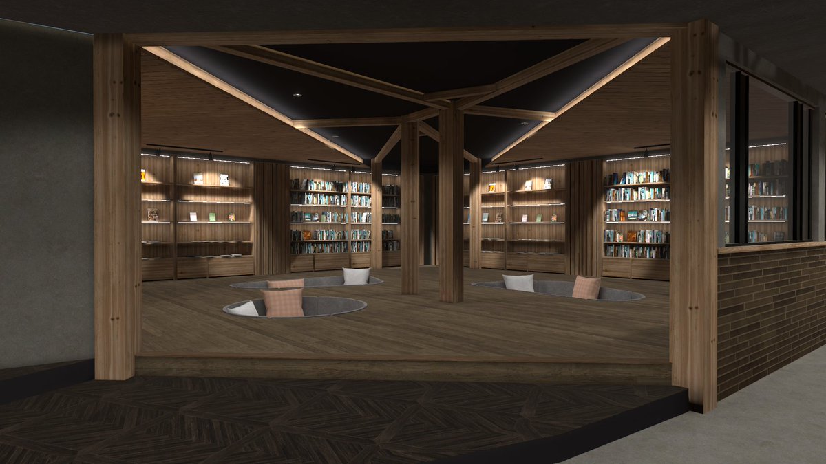 mikage14_3dcg's tweet photo. Book Cafe Style 　BOOTHにて販売開始しました！
本に囲まれた落ち着きのある空間をイメージして製作しました📗☕️
カフェの小物や家具も沢山作ったので是非チェックしてみて下さい✨　#VRChat  

https://t.co/fhWIafVbCD https://t.co/H9342xeMl1