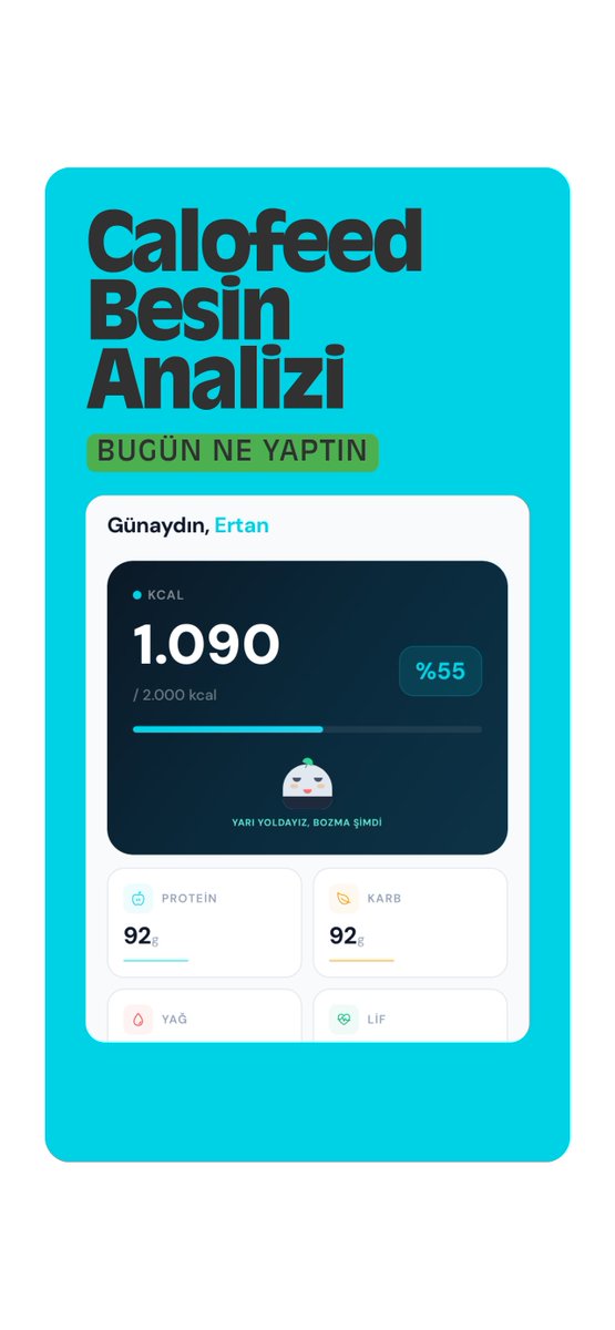 ertyeni_'s tweet photo. Neler var: 
📸 Fotoğrafla anında besin analizi
🎯 Kişisel kalori hedefi
🧠 AI beslenme önerileri
👥 Arkadaşlarla beslenme paylaşımı
🏆 Haftalık liderlik tablosu
🏅 Rozetler ve seri takibi
⚔️  Arena modu 
📊 Widget desteği
#Calofeed #AI #KaloriTakip #AppStore #HealthTech #Calo https://t.co/KCzfrEKMKK