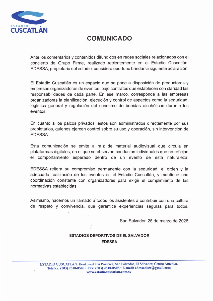 Estadio Cuscatlán tweet media