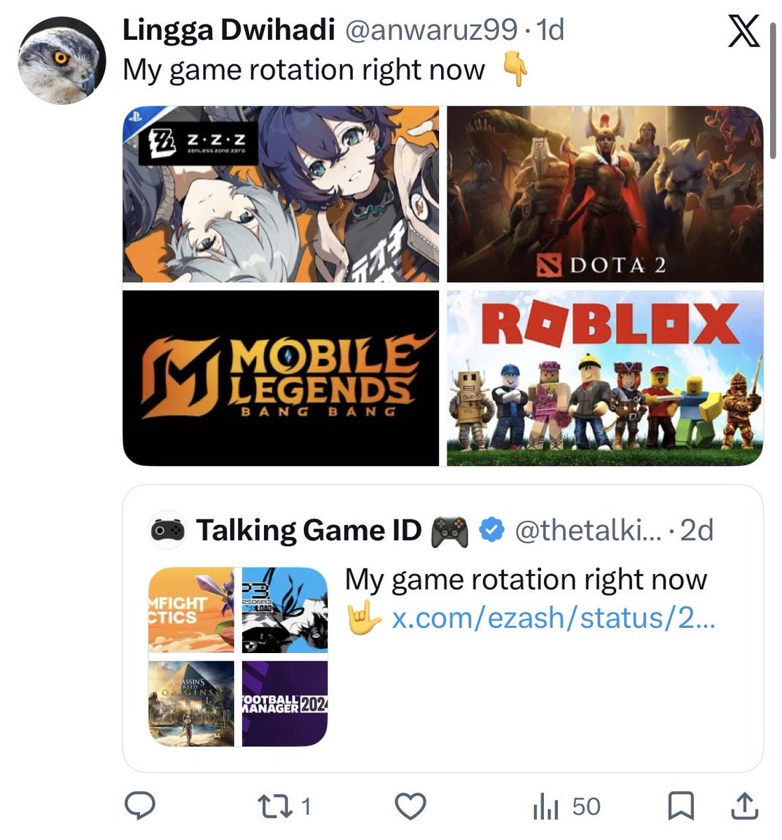 coachraka's tweet photo. @anwaruz99 @bayuprmno Blud talking about real life achievement while having this as his game rotation. I challenge someone to make a list of game that screams more “loser leeching off his parents” than this. https://t.co/Rohp1wfLdX