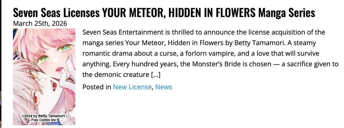 OH MY GOODNESS LET'S GOOOOOO SEVEN SEAS!!!!!!

What an EPIC shoujo win!! Will be getting!!!!!