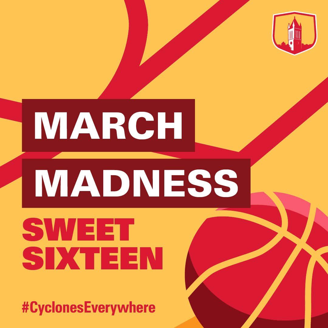 isualum's tweet photo. Let's keep dancing, Cyclones! Iowa State Men's Basketball is off to the Sweet 16 in Chicago. Before the game on Friday, stop by The CrossRoads Bar &amp; Grill (1120 W Madison St) to meet up with fellow Cyclones! This location will provide a shuttle to the United Center. https://t.co/iYpx3EmGl6