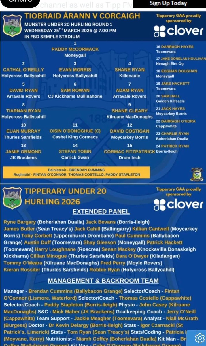Ballybacon-Grange Gaa tweet media