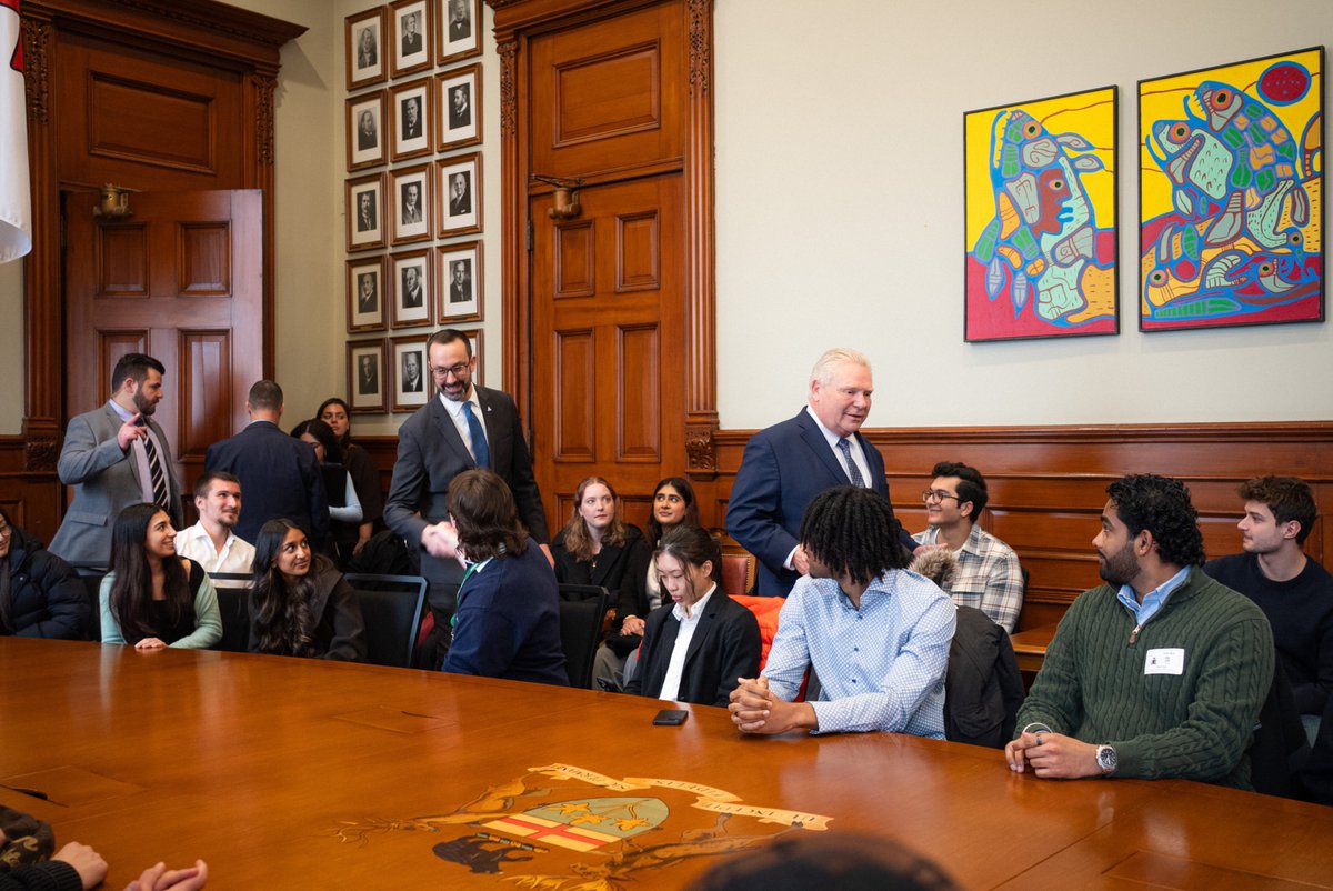 nolanmquinn's tweet photo. Great to welcome @UofT  Professor Sevi’s 3rd-year political science class to #QueensPark this week!

From the gallery during Question Period to a conversation in the council chamber with Premier @fordnation, they got a front row look at how provincial politics works.

It was clear from their insightful questions that these students are receiving a world-class education that will set them up for success. I look forward to seeing all they will accomplish in their future careers!