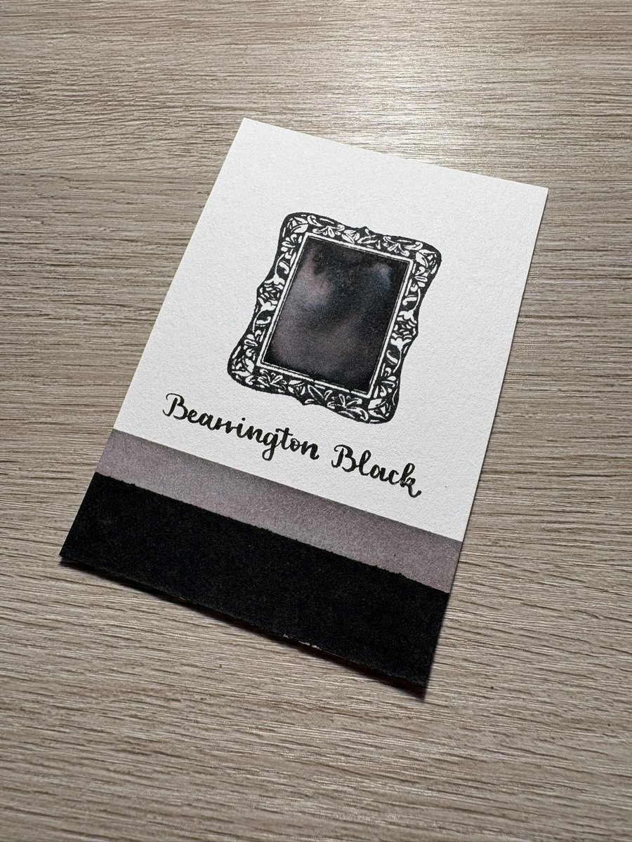 interenited's tweet photo. 🖋️ Fountain pen ink swatch of color ‘Bearrington Black’
🎨 Ink by @FWPStationery

#ferriswheelpress #ink #fountainpenink #swatch https://t.co/OsYBOckxMC