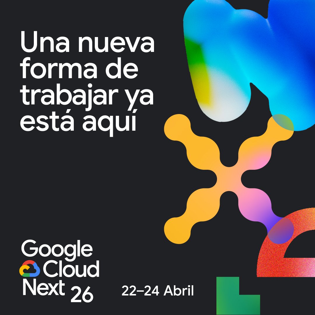 Workspace_LA's tweet photo. La IA no es una lista de funciones, es el motor de tu día a día.

En #GoogleCloudNext 26, veremos cómo Google Workspace con Gemini transforma tu forma de trabajar con flujos más inteligentes. No se trata de hacer más, sino de hacerlo mejor. Mantente atento a más novedades 🔜 https://t.co/JSyjsFoWcl