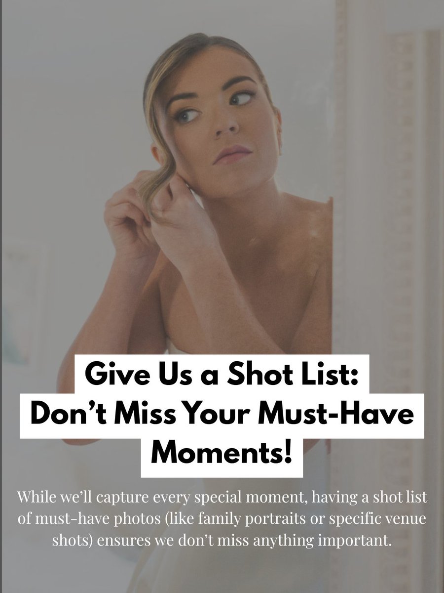 alexkaplan's tweet image. Wedding photos don’t just “happen.”

They’re planned.

✔ Details ready
✔ Shot list
✔ First look
✔ Candid moments
✔ Stay calm
That’s the difference between average and unforgettable.
#WeddingPlanning #WeddingPhotography #NJWedding