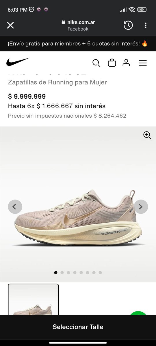 saoryRodriguez7's tweet photo. @NikeArgentina casi 10 mil dólares unos zapatos esto es un error o uma locura https://t.co/bdErsqga9b
