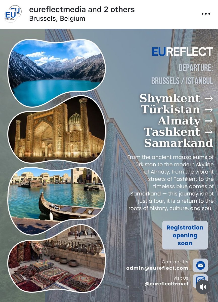 Belki 30-40 kere Orta Asyaya gitmiş Kazakistan ve Özbekistan 🇰🇿🇺🇿 turu organize ediyorum. Kim gelmek ister? Takipte kalın <a href="/EUREFLECT/">EUREFLECT</a>