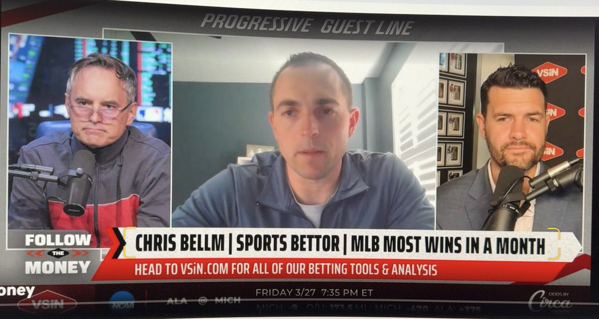 badpeatmoss's tweet photo. My man, @BellmChris crushed it on with @MitchMossRadio & @Somobomb18 on @VSiNLiveβs #FollowTheMoney. π«‘
#RegularGuys @guyincornfields @SeahawkSanders https://t.co/yXEc7cuZuP