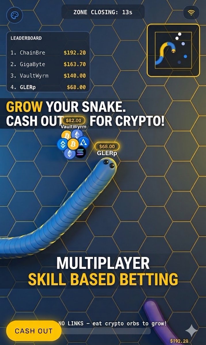SlitherBet's tweet photo. Would you play this new skill based betting slither io game? #solana #gambling https://t.co/mpGoGEg0Pq