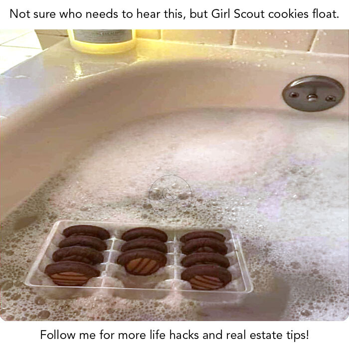 pcairnierealtor's tweet image. Nothing beats coming home, getting comfortable, and enjoying a box of Girl Scout Cookies. Thin Mints are my favorite, but honestly, I’ve never met a Girl Scout Cookie I didn’t like. Home just makes everything taste better. 
#GirlScoutCookies #ThinMints #HomeSweetHome #CozyLiving
