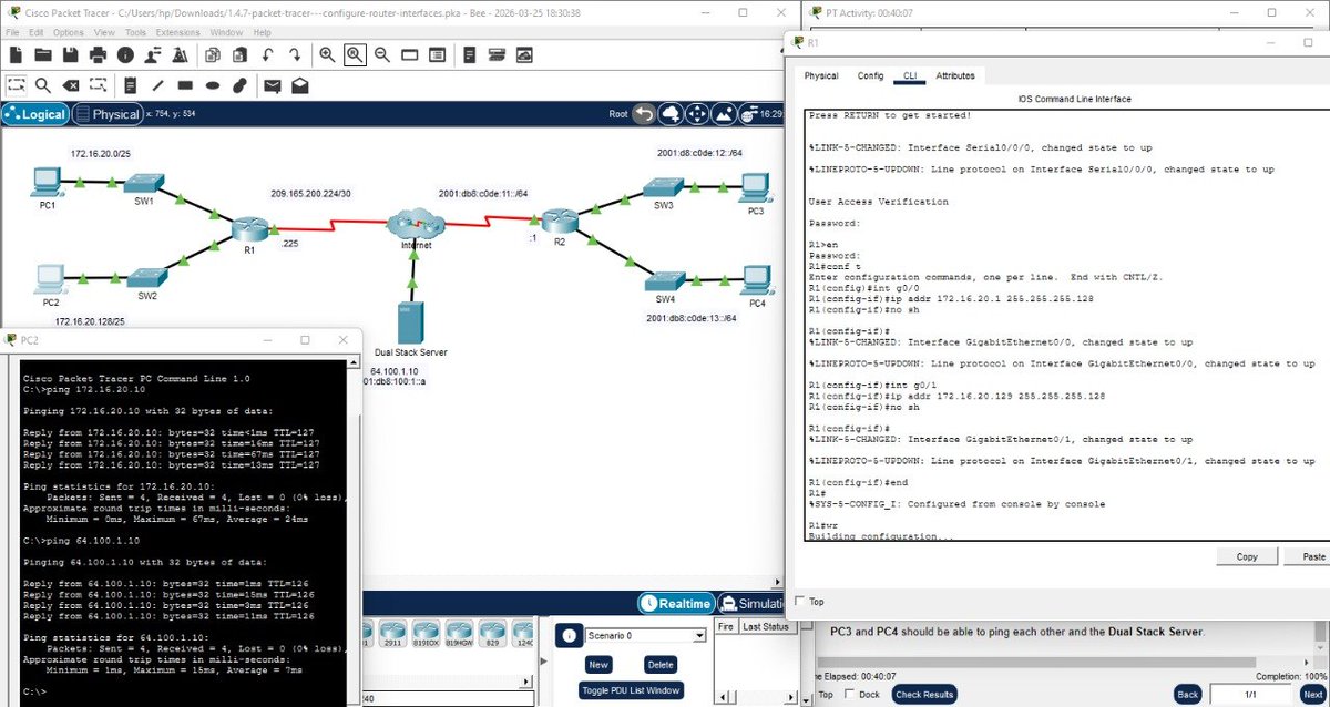 Today I practiced implementing a small network. The process involved ...