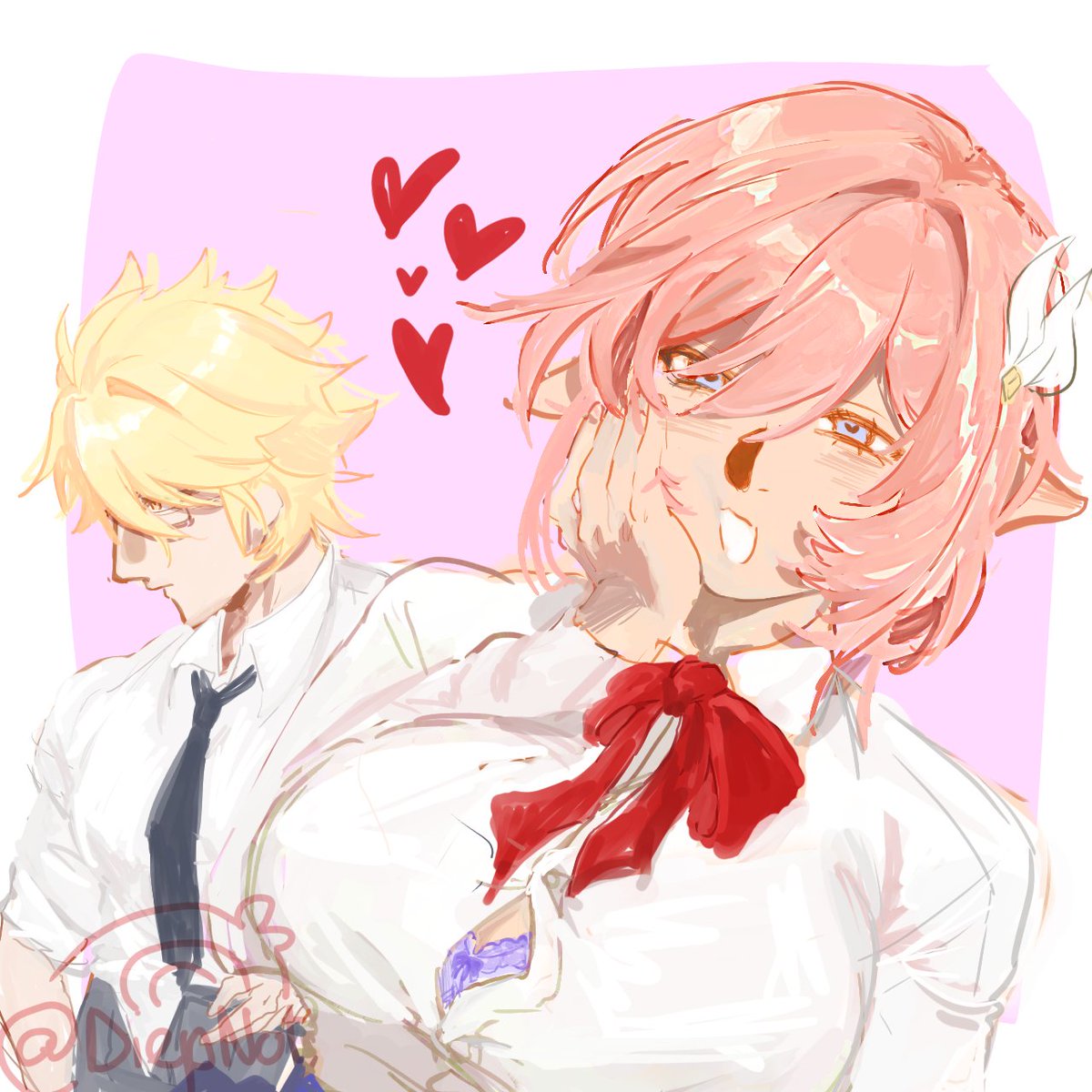 DiepNot's tweet photo. How jealous is he?

Cyrene: I like a guy with blonde hair and tall and muscular.

Khaslana: ??? Who???

#khasrene https://t.co/jXPSwl3aEA