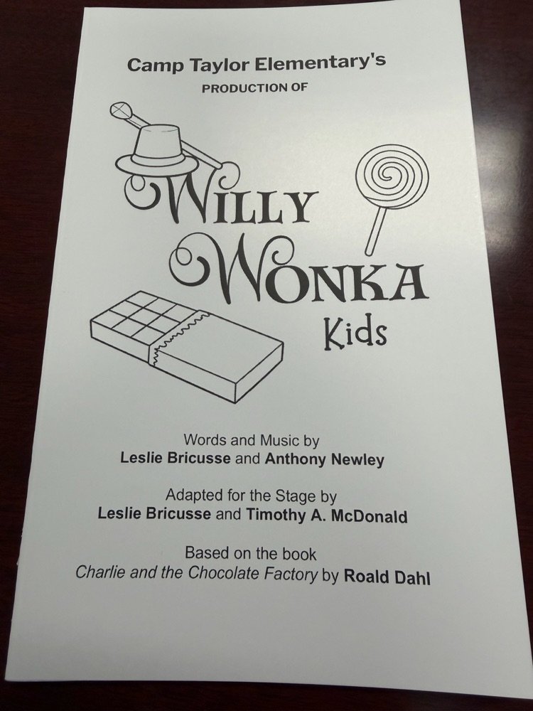 CampTaylorES's tweet photo. Camp Taylor's production of Willy Wonka kids is happening tonight March 25th and Friday night March 27th at 5:30 p.m.  Come out and support our students hardwork!!  @CampTaylorES @JCPSZone2 https://t.co/SoiqdpfYp4
