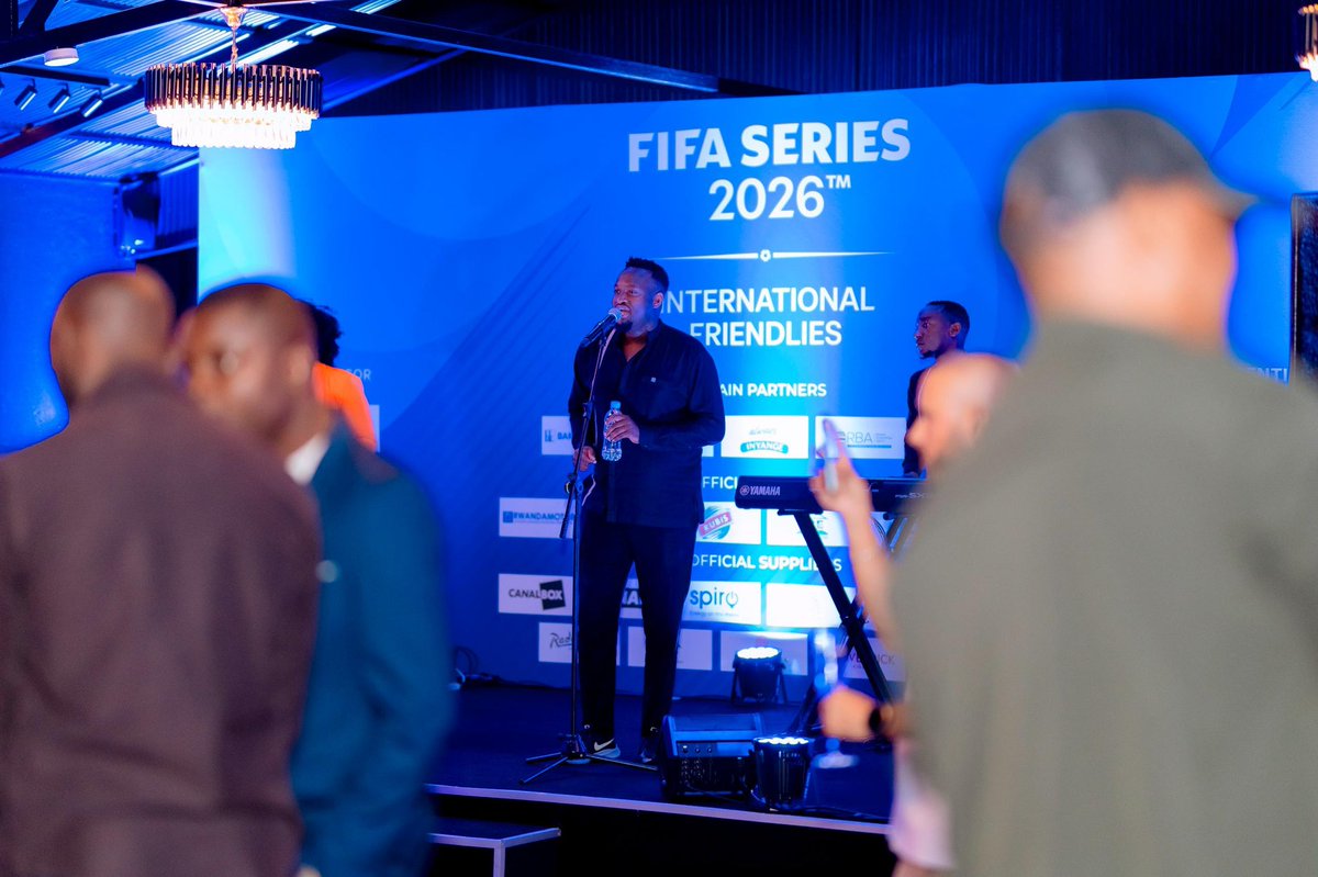 FERWAFA's tweet photo. @Rwanda_Sports @NgarambeRwego FERWAFA President @FabriceShema reaffirmed Rwanda’s commitment to hosting top competitions & growing football.
The evening blended sport & culture, with vibrant music entertainment
All set for kickoff! ⚽️🌍
#FIFASERIES2026
#RwandaIsReady https://t.co/oZsZx6NN0y