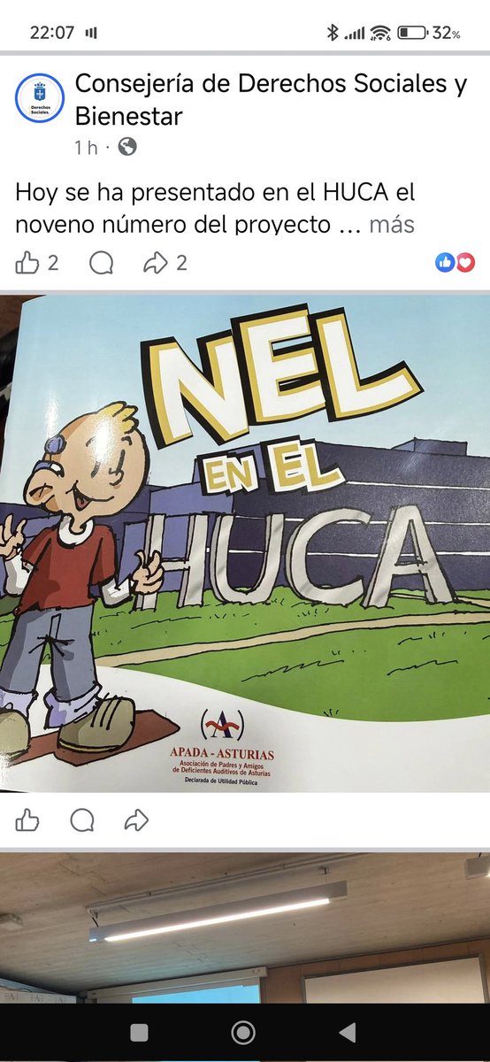 socialasturias_'s tweet photo. 📚✨ Presentado en Oviedo el 9º número del proyecto “Sensibilización hacia la discapacidad auditiva a través del cuento”, de #APADA
💬El DG @EnRoNu participó en la presentación del cómic “Nel en el HUCA”, obra de Neto, que conciencia sobre la sordera infantil https://t.co/eTB5PLeIUX