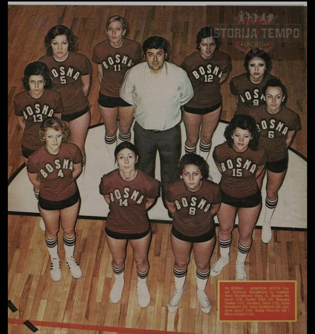 Nisu samo košarkaši Bosne bili prvaci Jugoslavije. I košarkašice Bosne su 1973/74 ostvarile takav uspjeh. 🏀