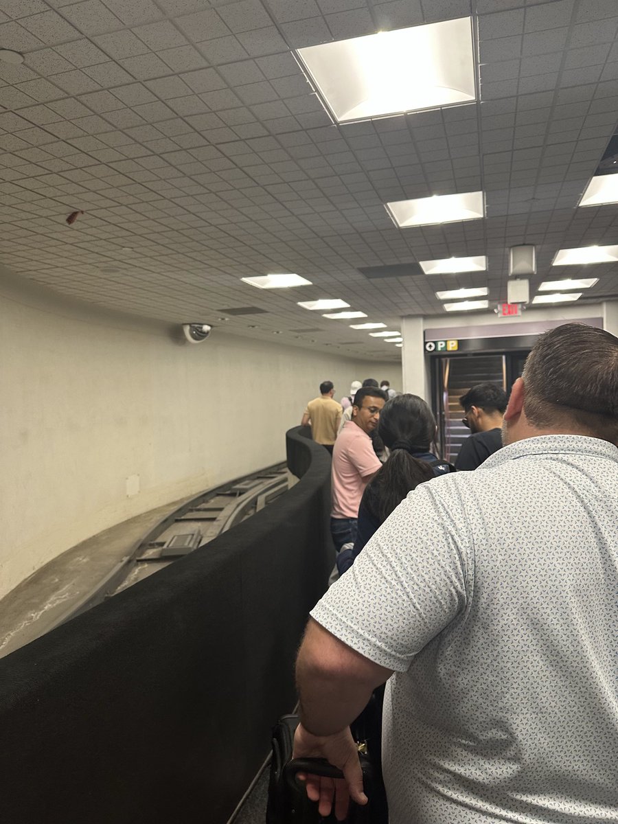 jrocklongo1's tweet photo. At @iah Wednesday afternoon.  This is some of the dumbest and most useless waste of time I’ve seen in a long time.  The government created this issue by creating TSA.  Stop playing politics with each other and pay these TSA folks.  Y’all should be embarrassed of this situation.  Walked 25 minutes to get to the back of the line in basement of A.  @united I want a refund for my TSA charge on my ticket if you’re not paying them.