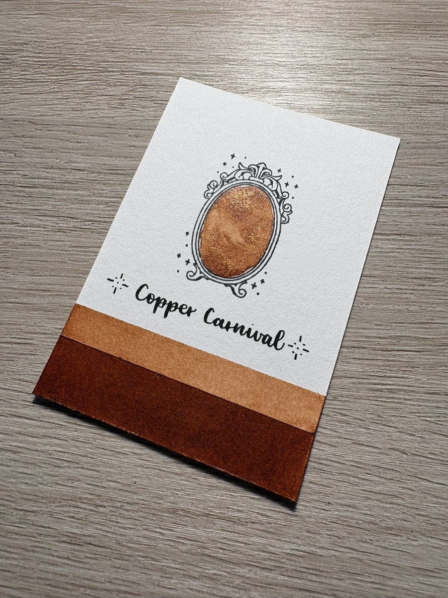 interenited's tweet photo. ✒️ Calligraphy ink swatch of color ‘Copper Carnival’
🎨 Ink by @FWPStationery

#ferriswheelpress #calligraphy #ink #calligraphyink #swatch https://t.co/27rr2LXTOw