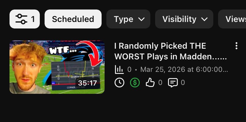 I’m starting a new YouTube series where I win a game with every pb BUT each video I

- pick a random PB
- randomly pick 3 Gun forms and 1 non-Gun form
- go over the main plays I’ll use
- win a/multiple ranked games of MUT

All picked with a random number generator

YT - Seebster
