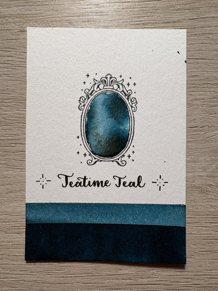 interenited's tweet photo. ✒️ Calligraphy ink swatch of color ‘Teatime Teal’
🎨 Ink by @FWPStationery
#ferriswheelpress #calligraphy #ink #calligraphyink #swatch https://t.co/Mu4UTkco1Z