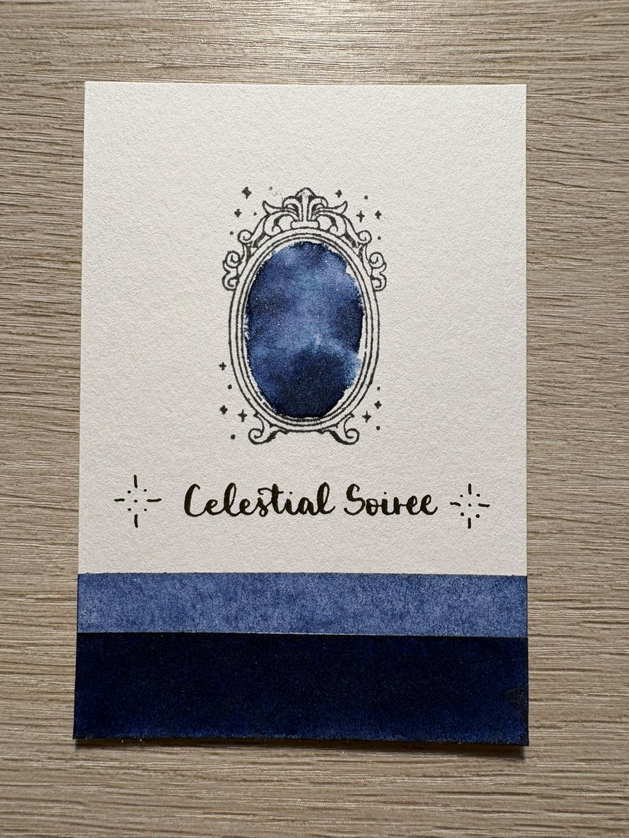 interenited's tweet photo. ✒️ Calligraphy ink swatch of color ‘Celestial Soiree’
🎨 Ink by @FWPStationery

#ferriswheelpress #calligraphy #ink #calligraphyink #swatch https://t.co/emVGCbEVaO