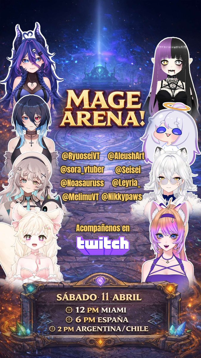 gente este día 11 vamos a hacer peleas 4vs4 con varias vtubers! (y si ley me a secuestrado a socializar con vtubers) DENLE MUCHO APOYO A TODAS LAS VTUBERS QUE VAN A PARTICAR!!!