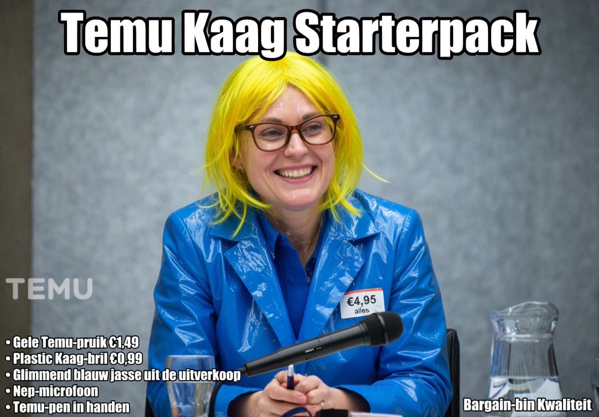 GerrieBouman's tweet image. D66 Temu Kaag Starterpack nu ook verkrijgbaar bij de Action.