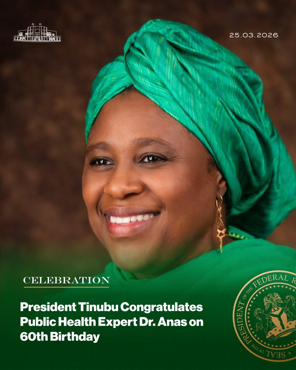 NGRPresident's tweet photo. President Tinubu Congratulates Public Health Expert Dr. Anas on 60th Birthday. https://t.co/50alERsY1Y