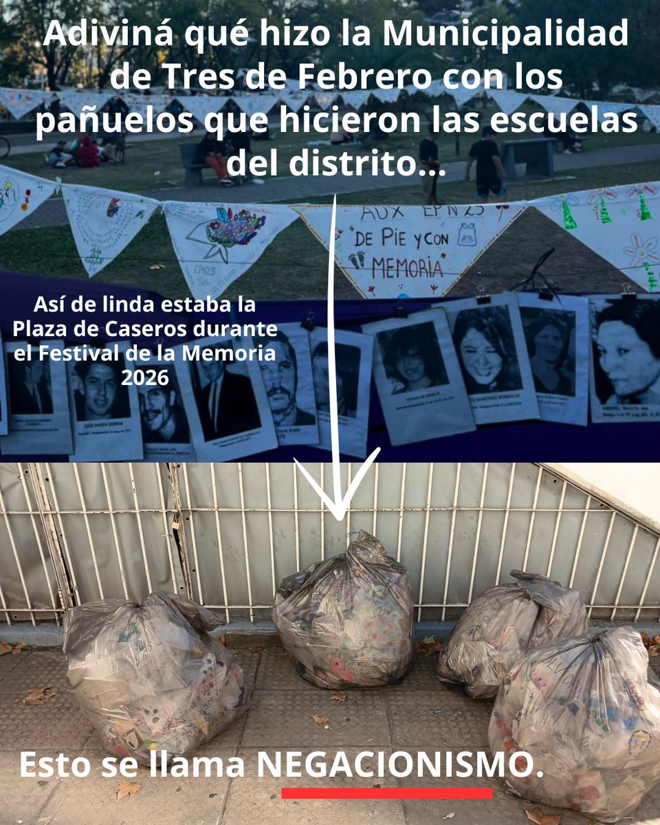 Memoria en Tres de Febrero tweet media