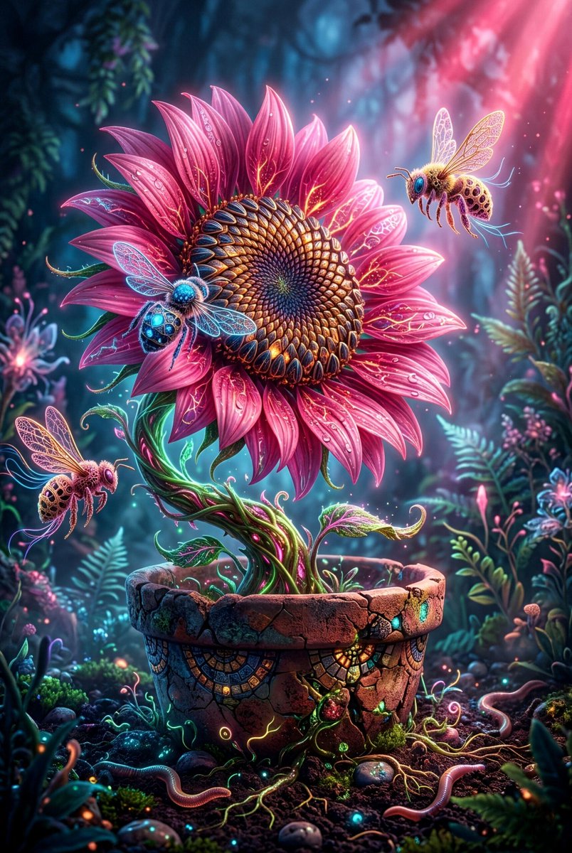 SethCritchley's tweet image. QT with your Pink Sunflower art 🌻

#AIArt #AIArtCommunity #WednesdayMotivation