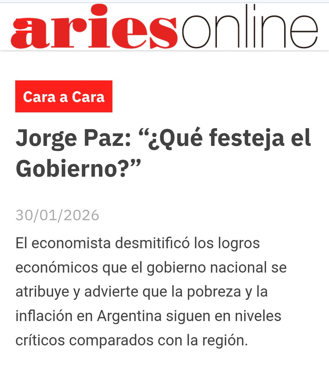 ielde_UNSa's tweet photo. #ElIeldeEnLosMedios vía @AriesFmSalta

📌 "Tenemos una inflación moderada alta y una tasa de pobreza histórica de la que no se bajó. Sinceramente, no sé que festejamos, no sé que festeja el gobierno en términos económicos" 

👇 Mira la nota completa en:
https://t.co/FOeEpukrsk https://t.co/oGczq77lHQ