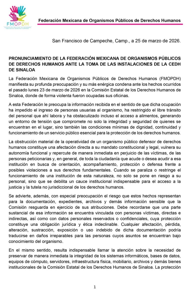 Ombudsperson México tweet media