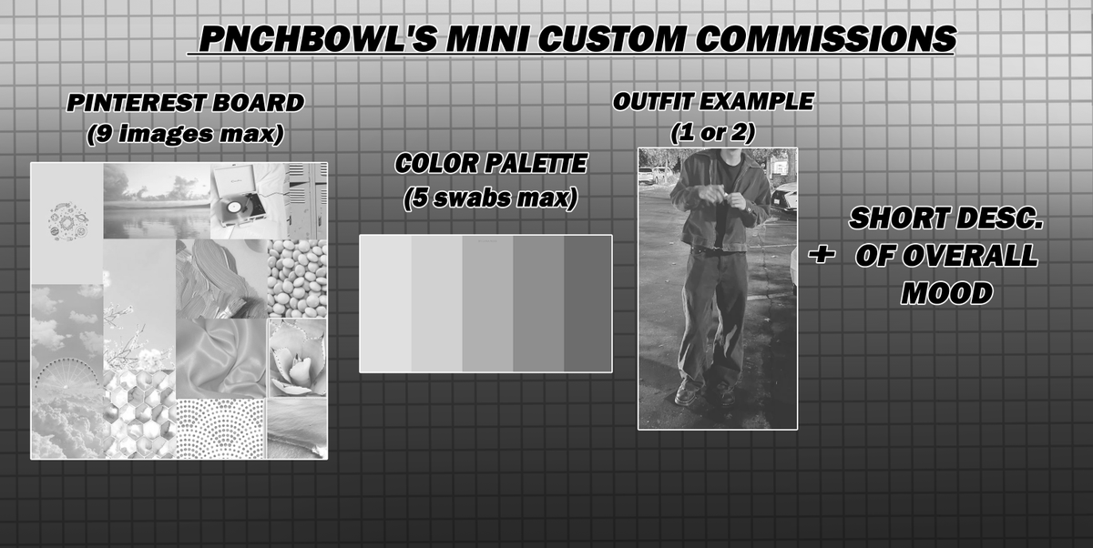 pnchbowl's tweet photo. looking to save up for the summer, so 5⃣ slots of customs available!

details below https://t.co/g5wIYavvJo