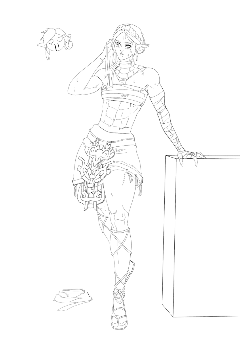 howiMettyoursos's tweet photo. My part on a collaboration i'm doing with @PyonTeo !

Zelda is taking it sereously 😳

#zeldaart #ZeldaFanArt #musclegirl https://t.co/5cBEtksH7j