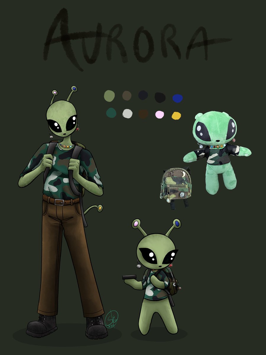 SarebearDraws's tweet photo. Here’s Aurora one of my newest aliens!
She is sisters with Andromeda😁

#procreate #artist #illustration #ikeaalien #alienoc #digitalart https://t.co/5HWbsUMiBY