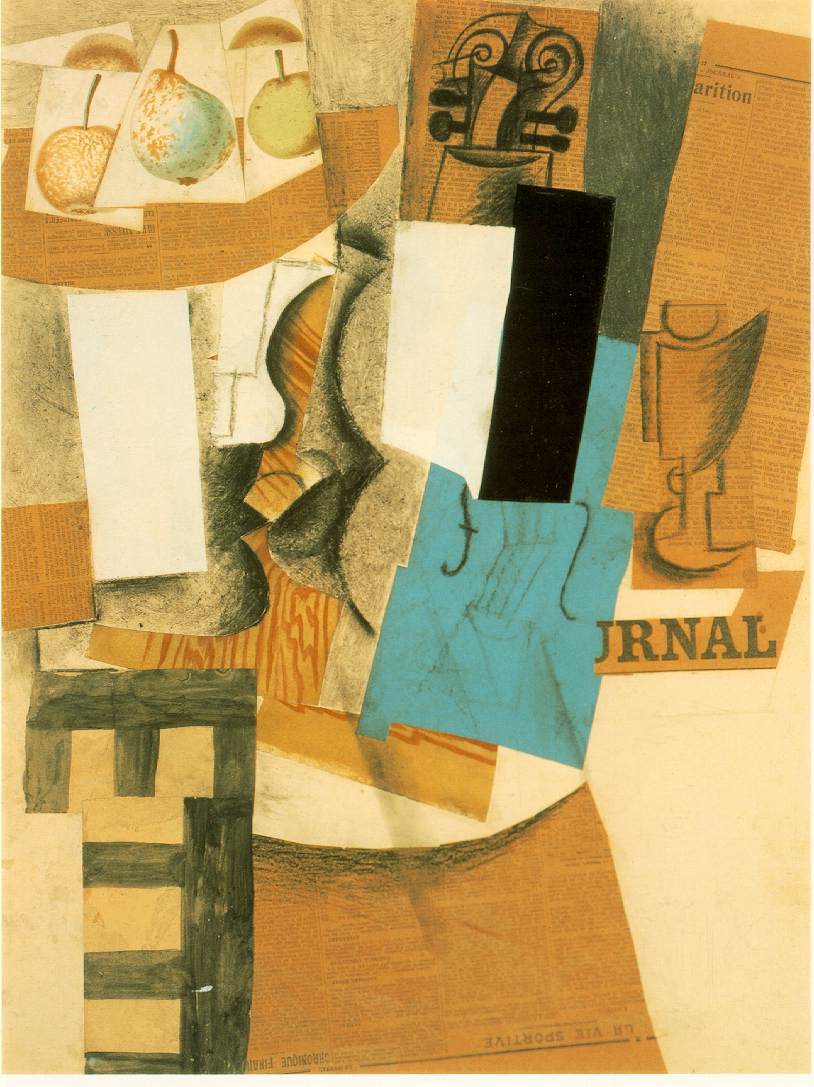 pablocubist's tweet photo. Still life with violin and fruits #artbots #picasso https://t.co/hvG3sKOKkt