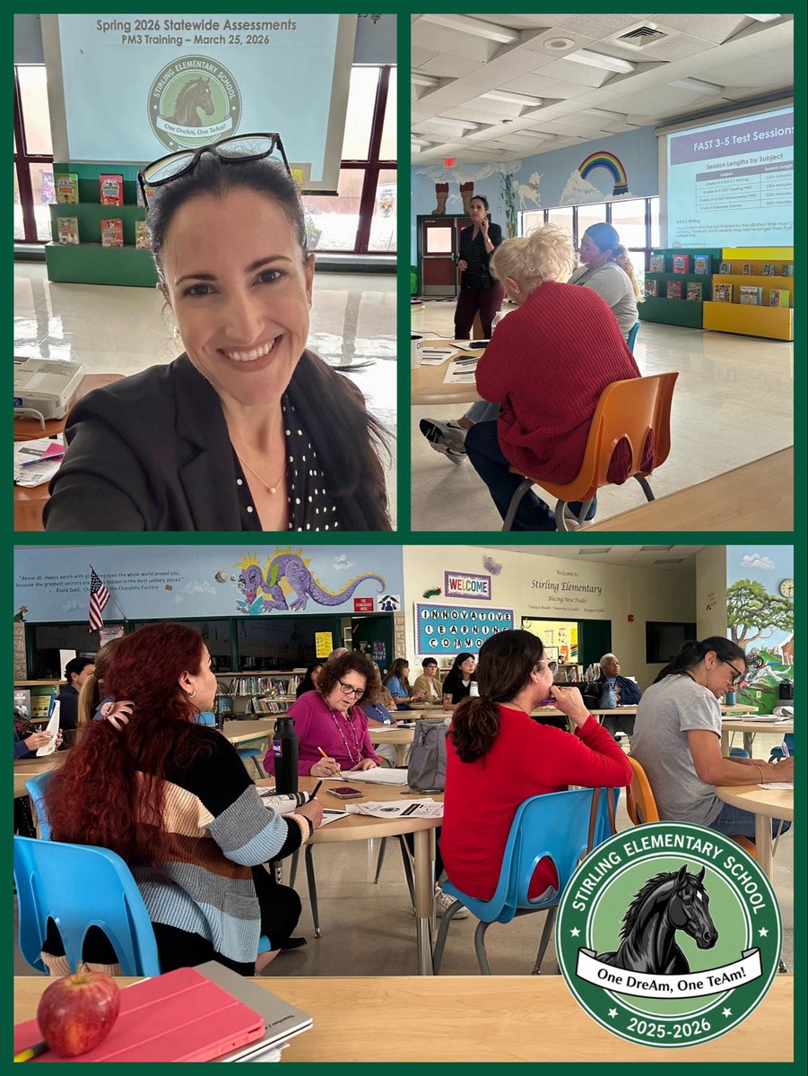 TeamUp2Lead's tweet photo. Proud to lead school assessments with our incredible team, supporting growth, celebrating progress, and making an impact. Stallion Country is ready for the final stretch! 🌟📊🐎💚 @StirlingElem 
@browardschools 
#StallionsLeadTheWay
#OneDreAmOneTeAm https://t.co/61L2vJqYey