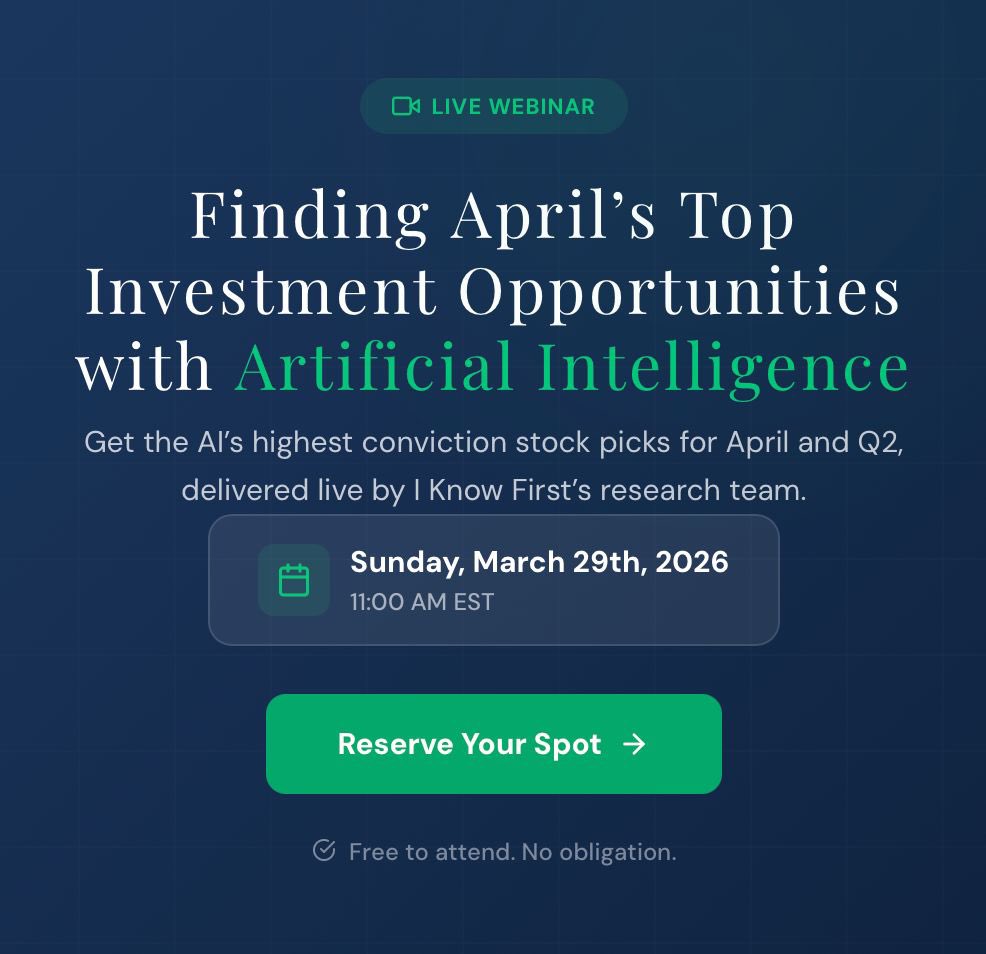 i_Know_First's tweet photo. [Special LIVE Webinar] How to Use AI to Uncovers The Best High Conviction Opportunities For April ? |  Finding Opportunities Like the World's Leading Hedge Funds Using Artificial Intelligence | Sunday, March 29th, 2026 11:00 AM EST >>> https://t.co/4inG5sp58G https://t.co/rdQuQmSqwD