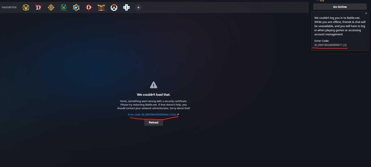 GalGalwow's tweet photo. @BlizzardCS @BlizzardCS , It's been hours and now I'm getting two errors at the same time? I've already changed DNS, cleared cache, reinstalled AND *called* my ISP to reset my network. Any other possibilities I can try? https://t.co/lcopx3UR1Y