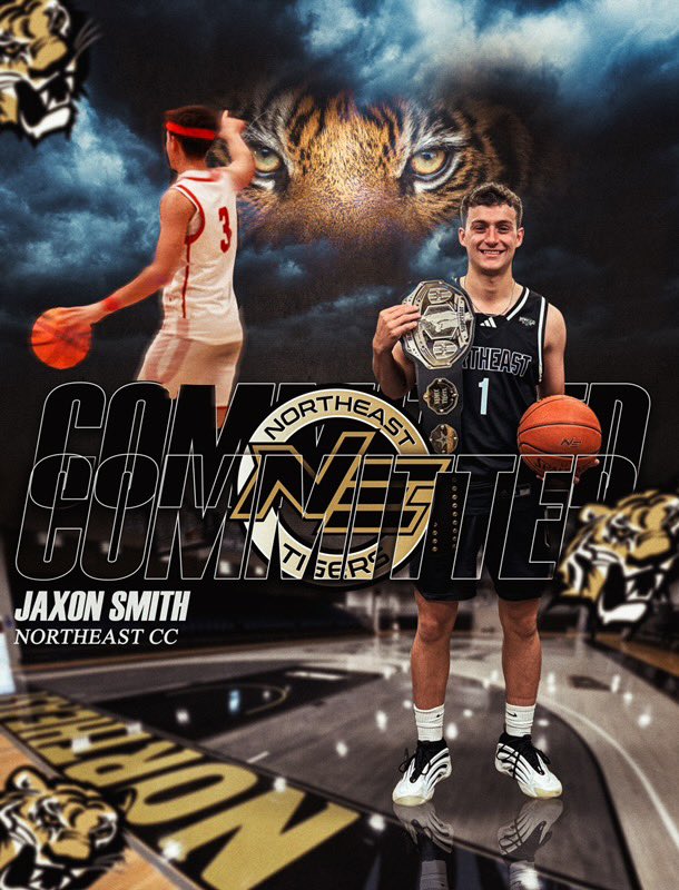JaxonSmith0714's tweet photo. Very Blessed and Excited to announce my commitment to Northeast CC. Thanks to all the people who have attributed to my success. I am beyond grateful and blessed. Praise God and Go Tigers 🐅!!! https://t.co/EDKLijgYU0