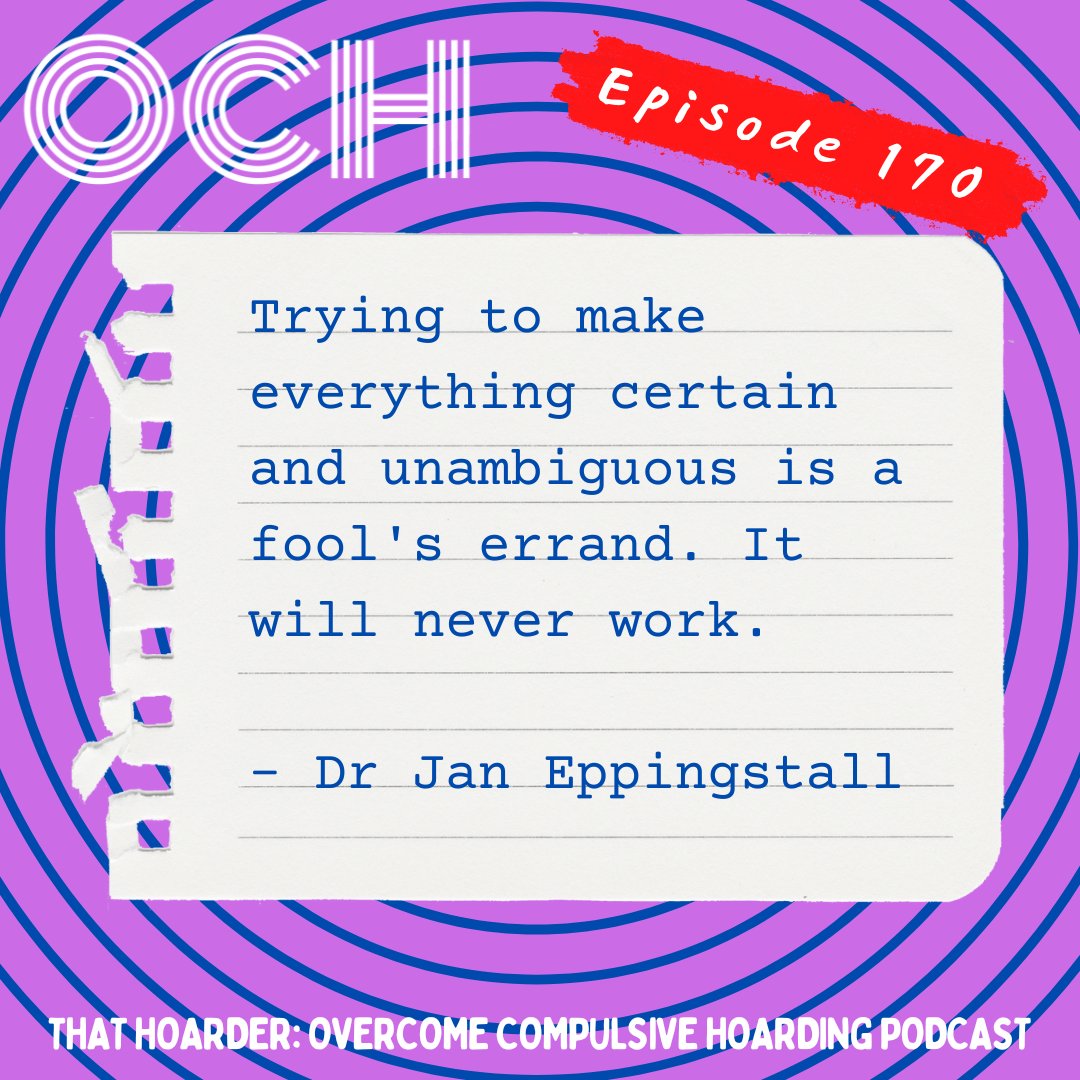 ThatHoarder's tweet photo. Podcast ep 170: Impermanence: radical acceptance in a world of change with Dr Jan Eppingstall https://t.co/10SryCzIH2 https://t.co/GqjKLC2idc