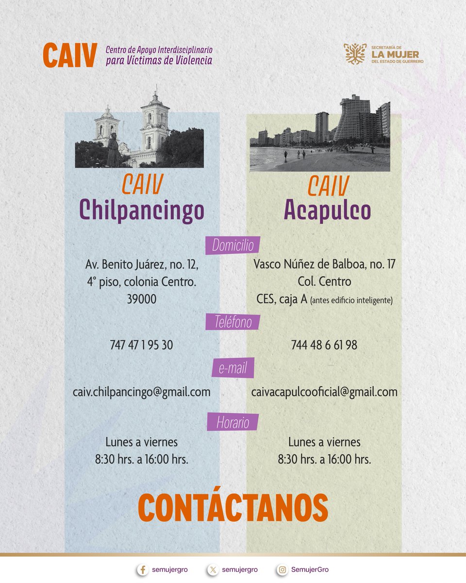 Secretaría de la Mujer Guerrero tweet media